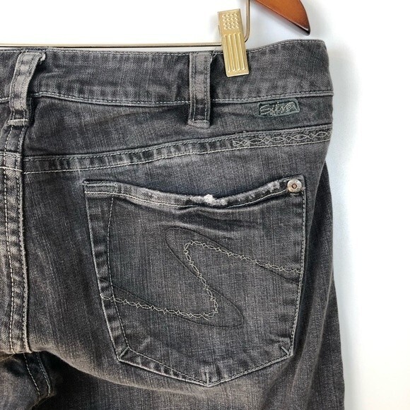 Silver Jeans Santorini Washed Black Crop Jeans 36 - Picture 6 of 8